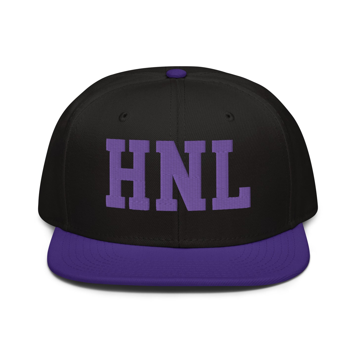 College-Style Wool-Blend Snapback Hat • Purple • HNL Honolulu • YHM Designs - Image 07