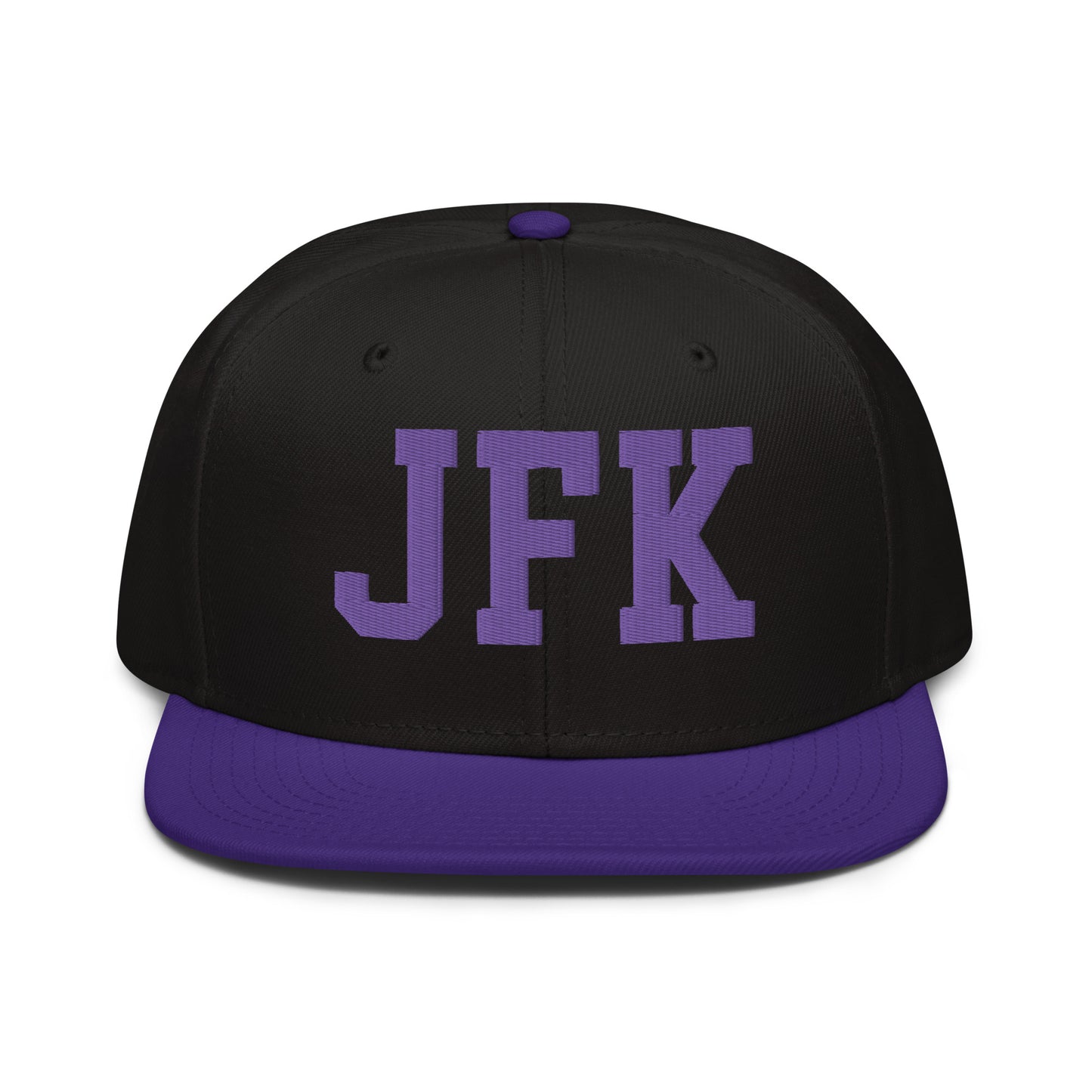 College-Style Wool-Blend Snapback Hat • Purple • JFK New York City • YHM Designs - Image 07