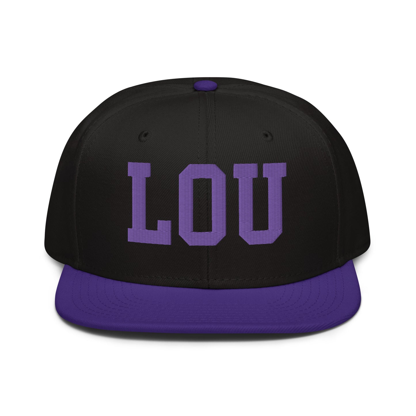 College-Style Wool-Blend Snapback Hat • Purple • LOU Louisville • YHM Designs - Image 07