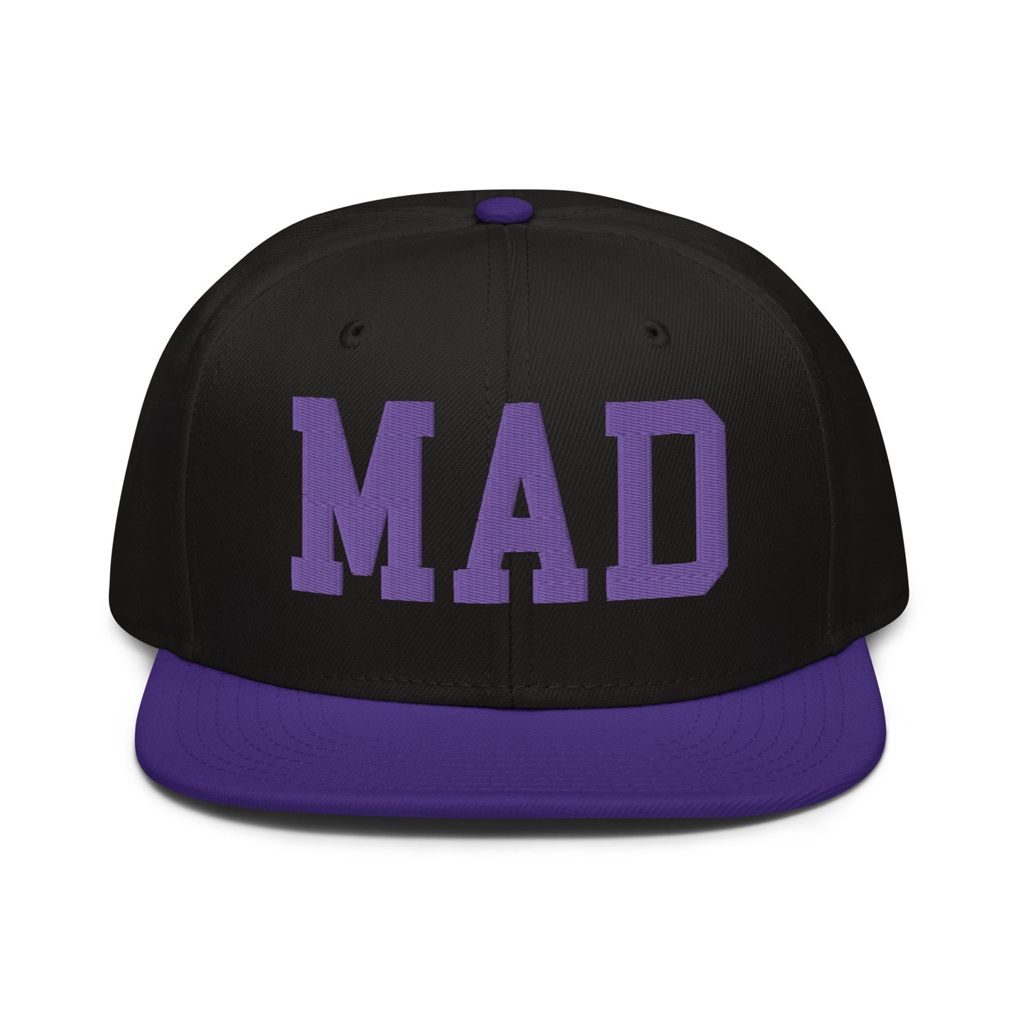College-Style Wool-Blend Snapback Hat • Purple • MAD Madrid • YHM Designs - Image 07