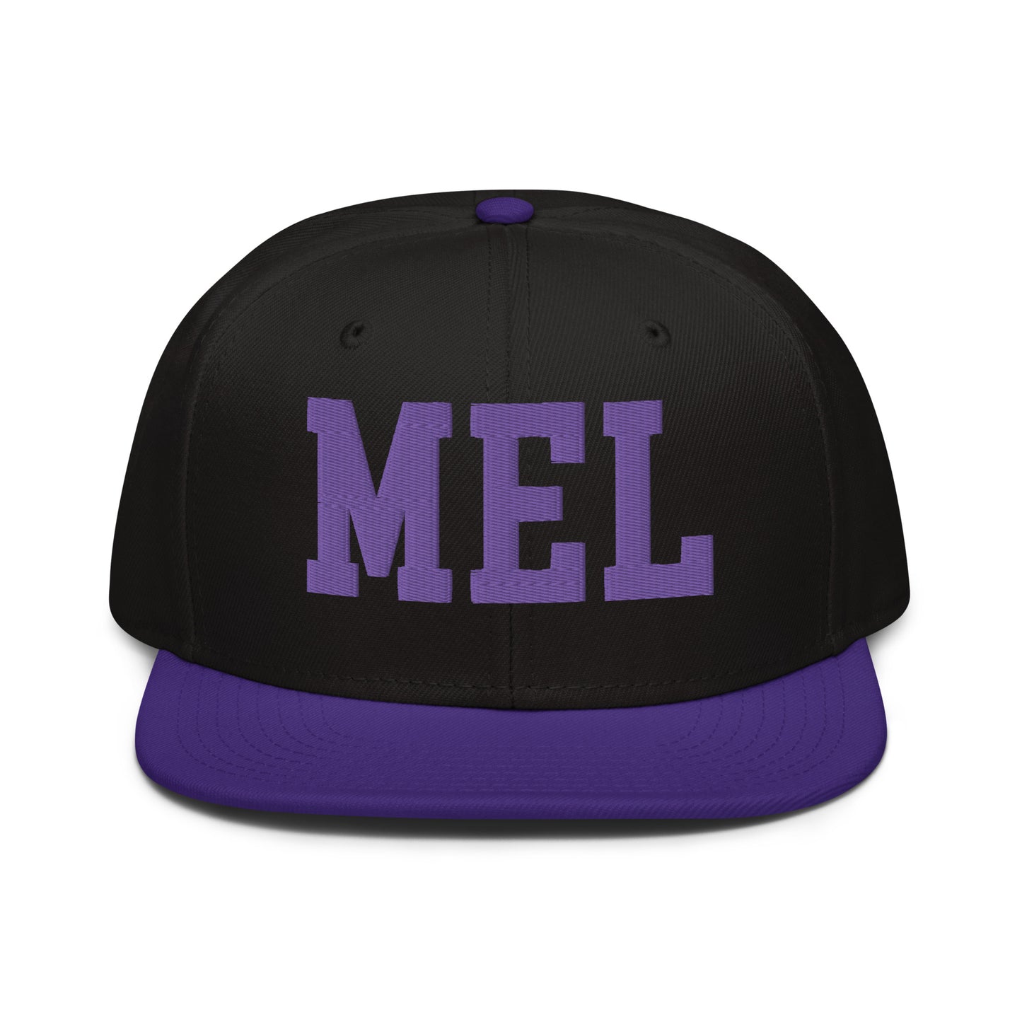 College-Style Wool-Blend Snapback Hat • Purple • MEL Melbourne • YHM Designs - Image 07