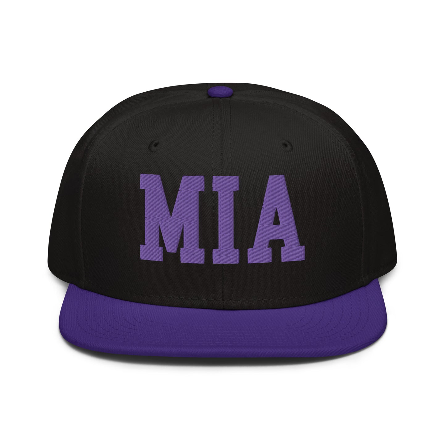 College-Style Wool-Blend Snapback Hat • Purple • MIA Miami • YHM Designs - Image 07