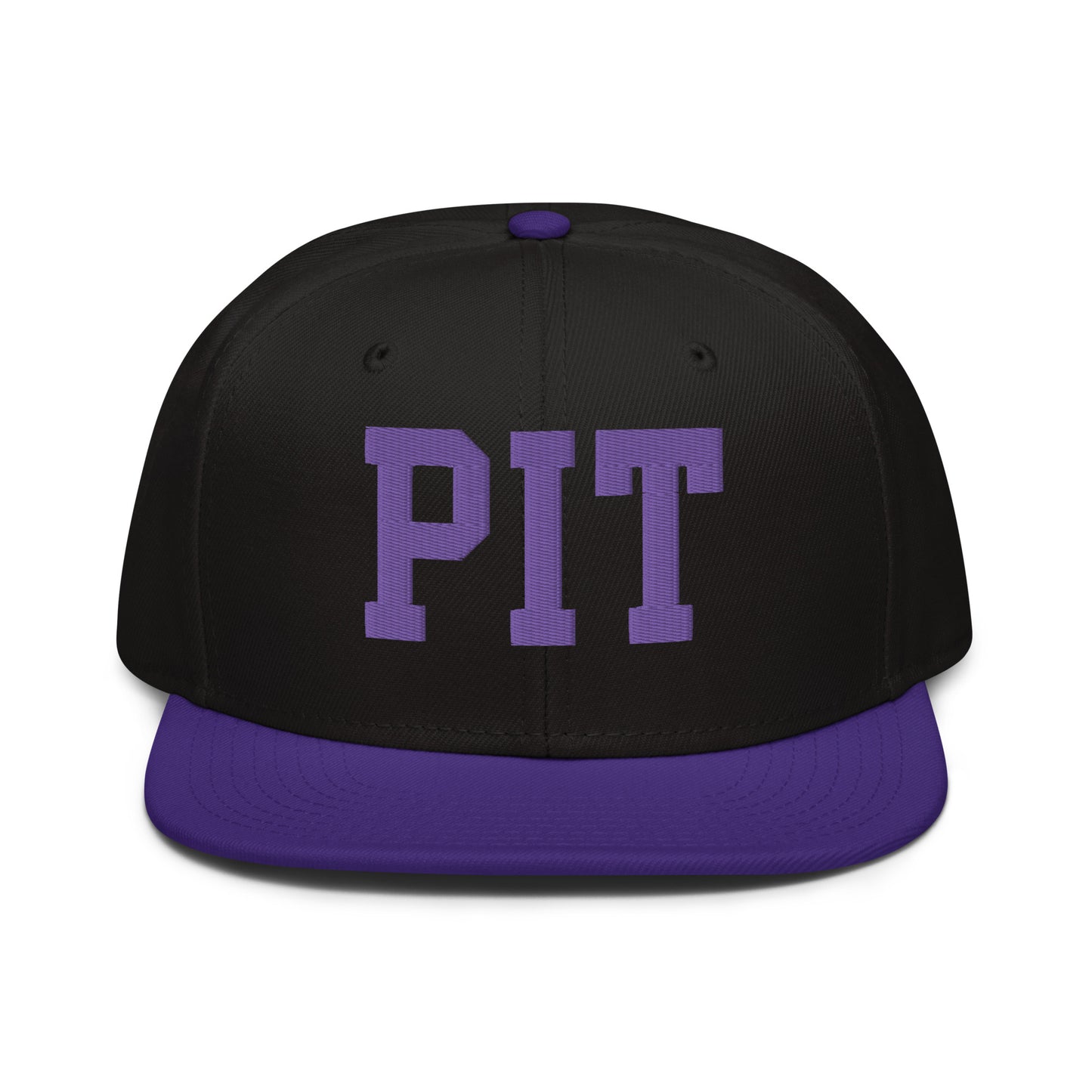 College-Style Wool-Blend Snapback Hat • Purple • PIT Pittsburgh • YHM Designs - Image 07