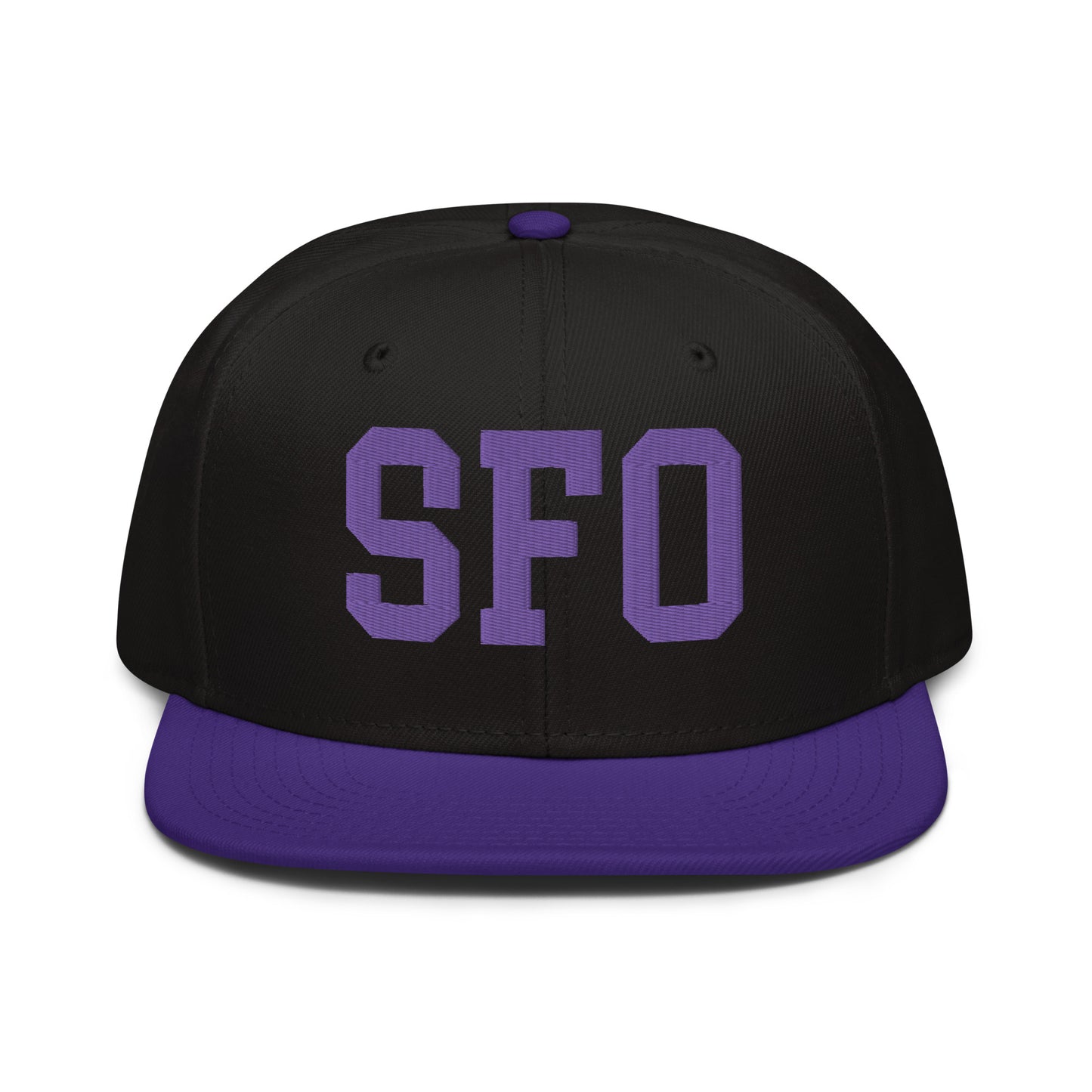 College-Style Wool-Blend Snapback Hat • Purple • SFO San Francisco • YHM Designs - Image 07