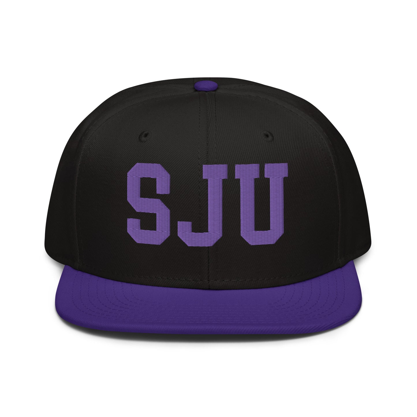 College-Style Wool-Blend Snapback Hat • Purple • SJU San Juan • YHM Designs - Image 07