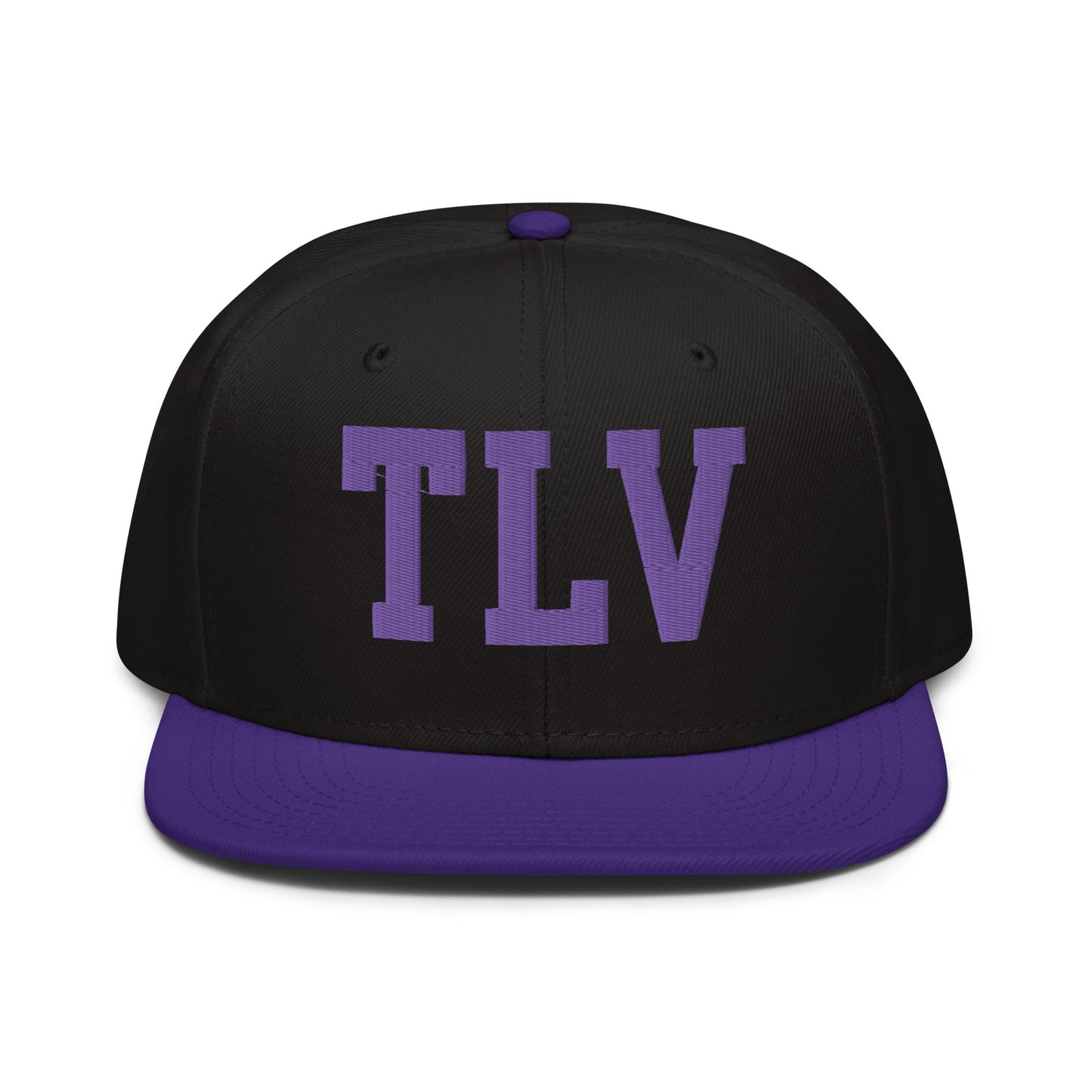 College-Style Wool-Blend Snapback Hat • Purple • TLV Tel Aviv • YHM Designs - Image 07