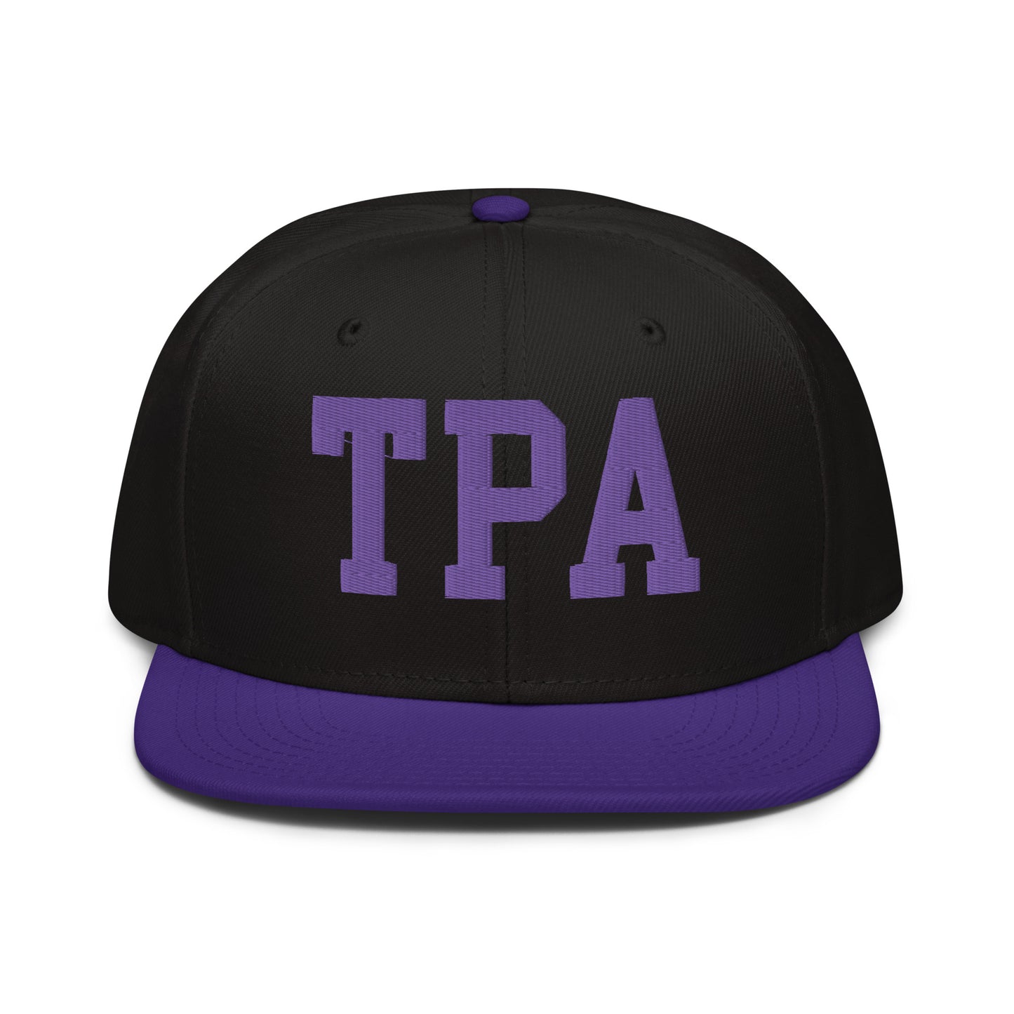 College-Style Wool-Blend Snapback Hat • Purple • TPA Tampa • YHM Designs - Image 07