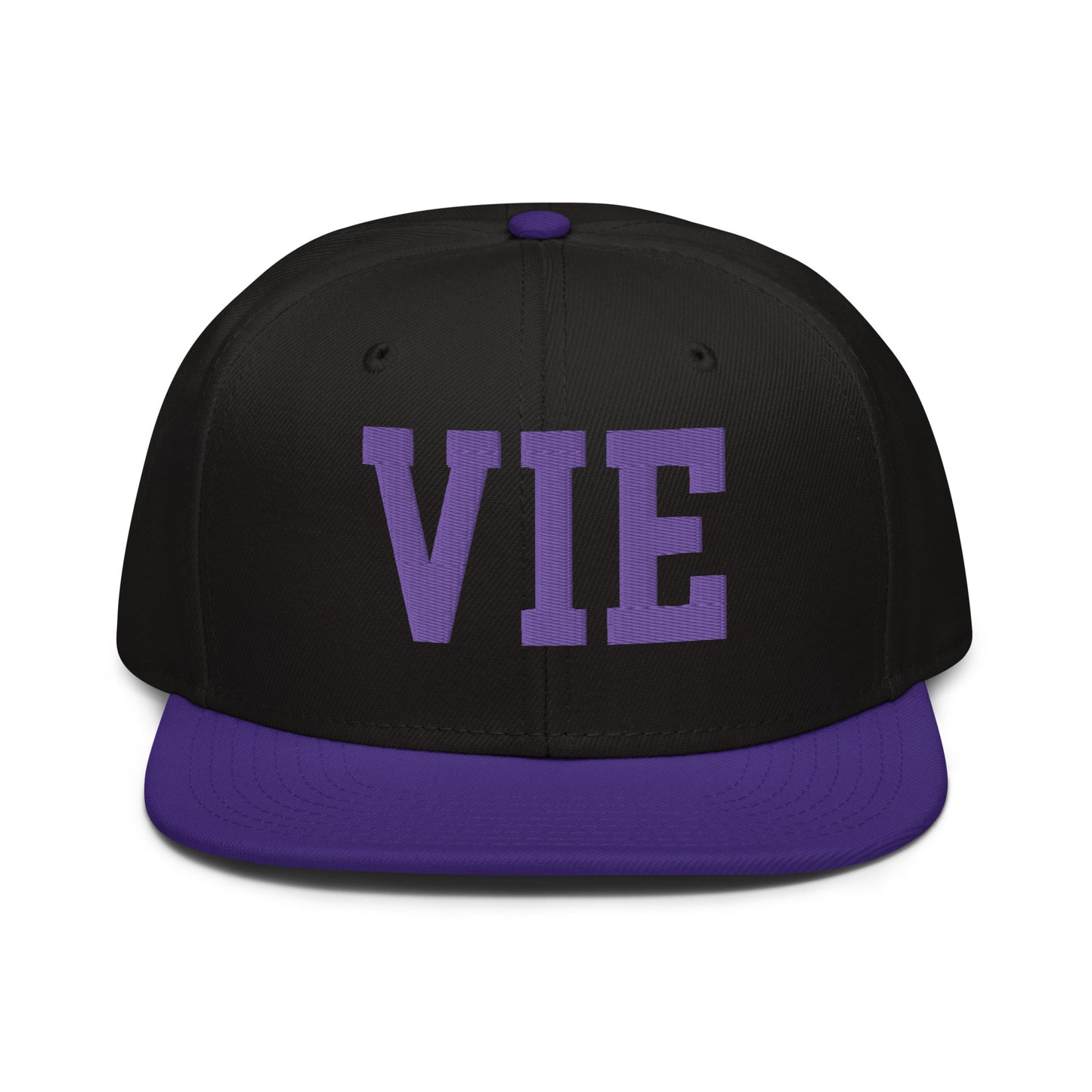 College-Style Wool-Blend Snapback Hat • Purple • VIE Vienna • YHM Designs - Image 07