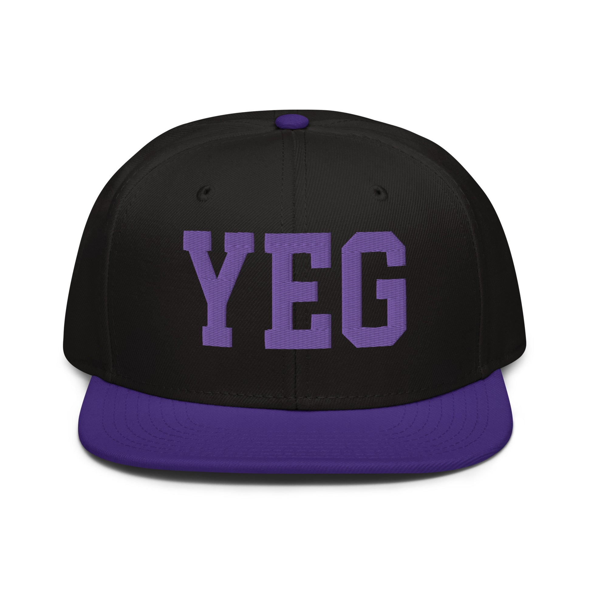 College-Style Wool-Blend Snapback Hat • Purple • YEG Edmonton • YHM Designs - Image 07