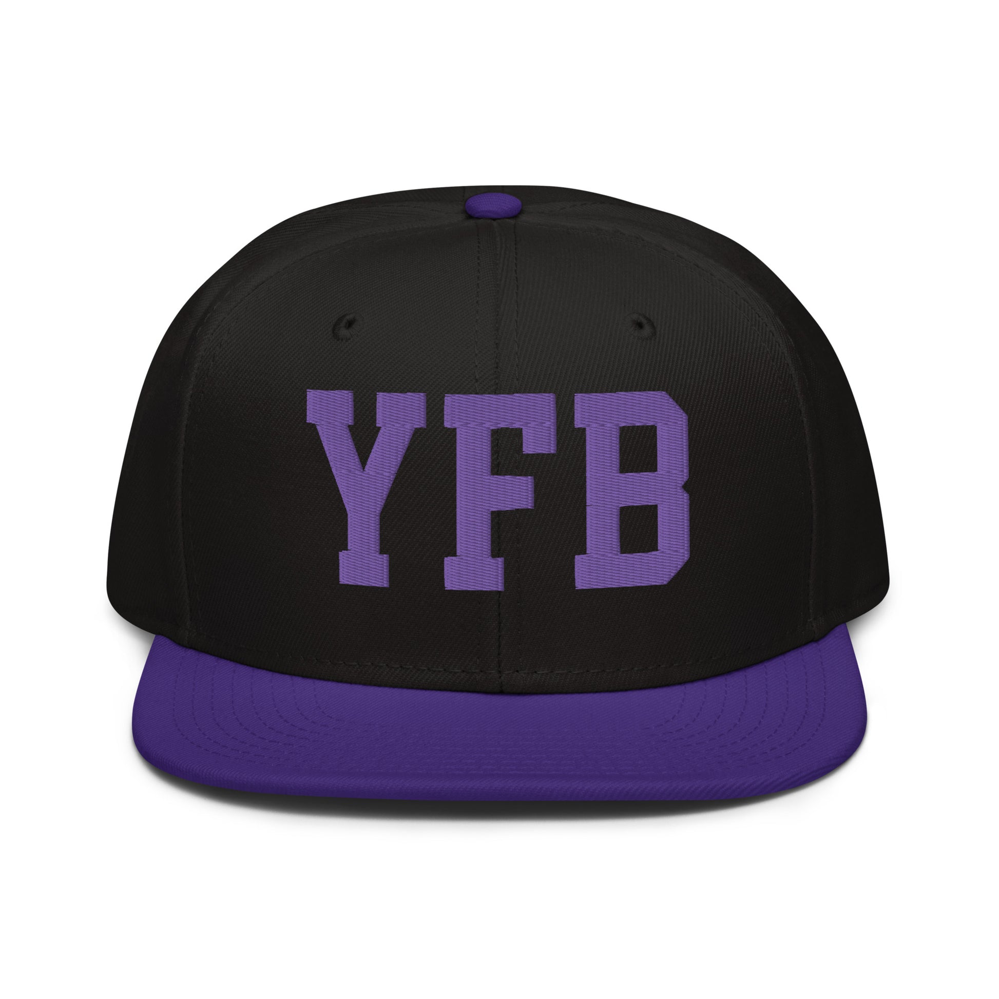 College-Style Wool-Blend Snapback Hat • Purple • YFB Iqaluit • YHM Designs - Image 07