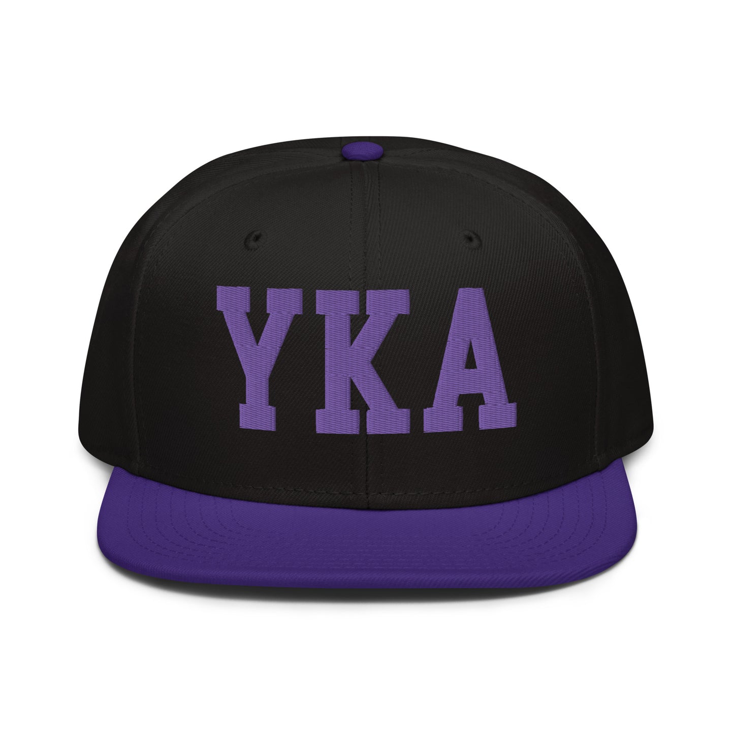 College-Style Wool-Blend Snapback Hat • Purple • YKA Kamloops • YHM Designs - Image 07