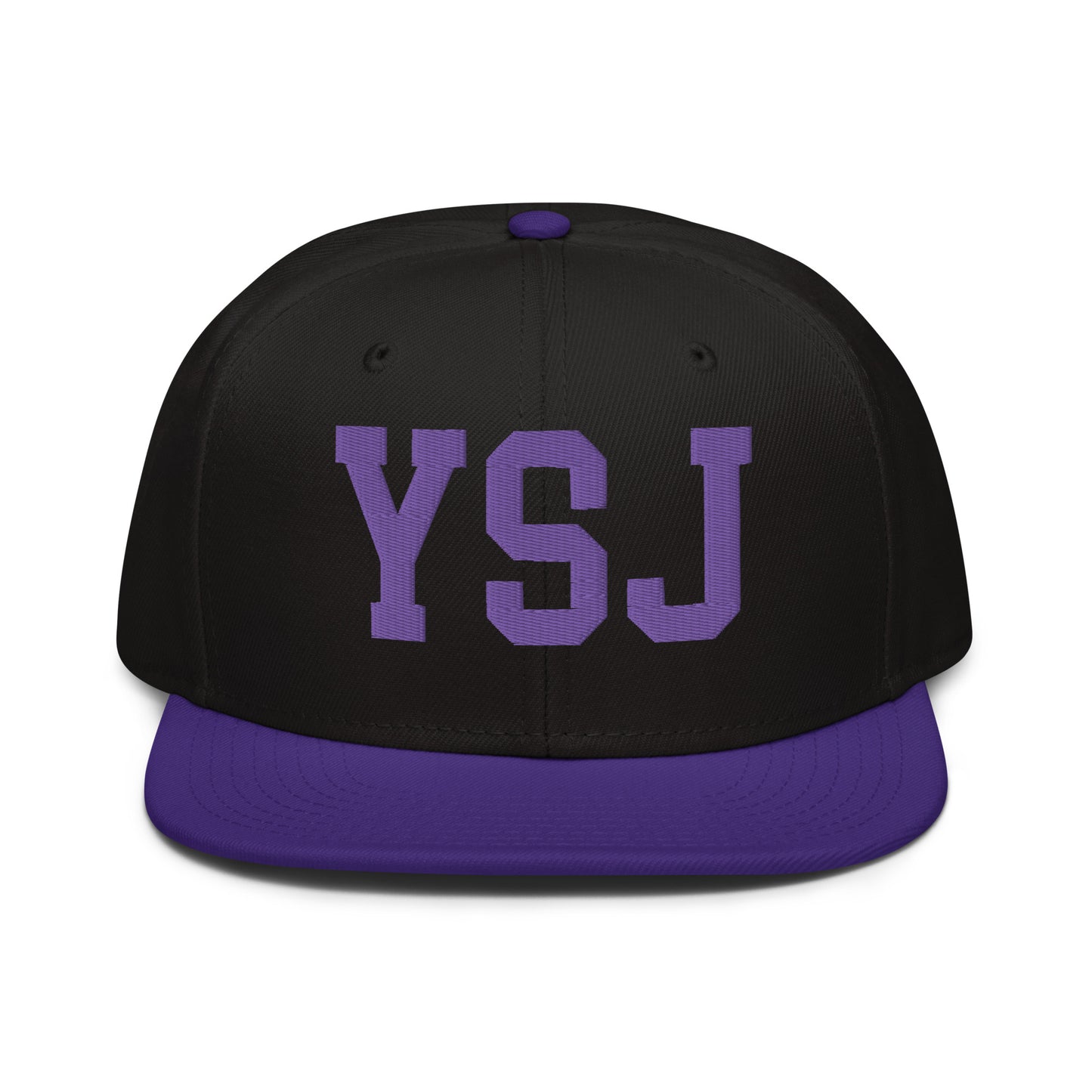 College-Style Wool-Blend Snapback Hat • Purple • YSJ Saint John • YHM Designs - Image 07