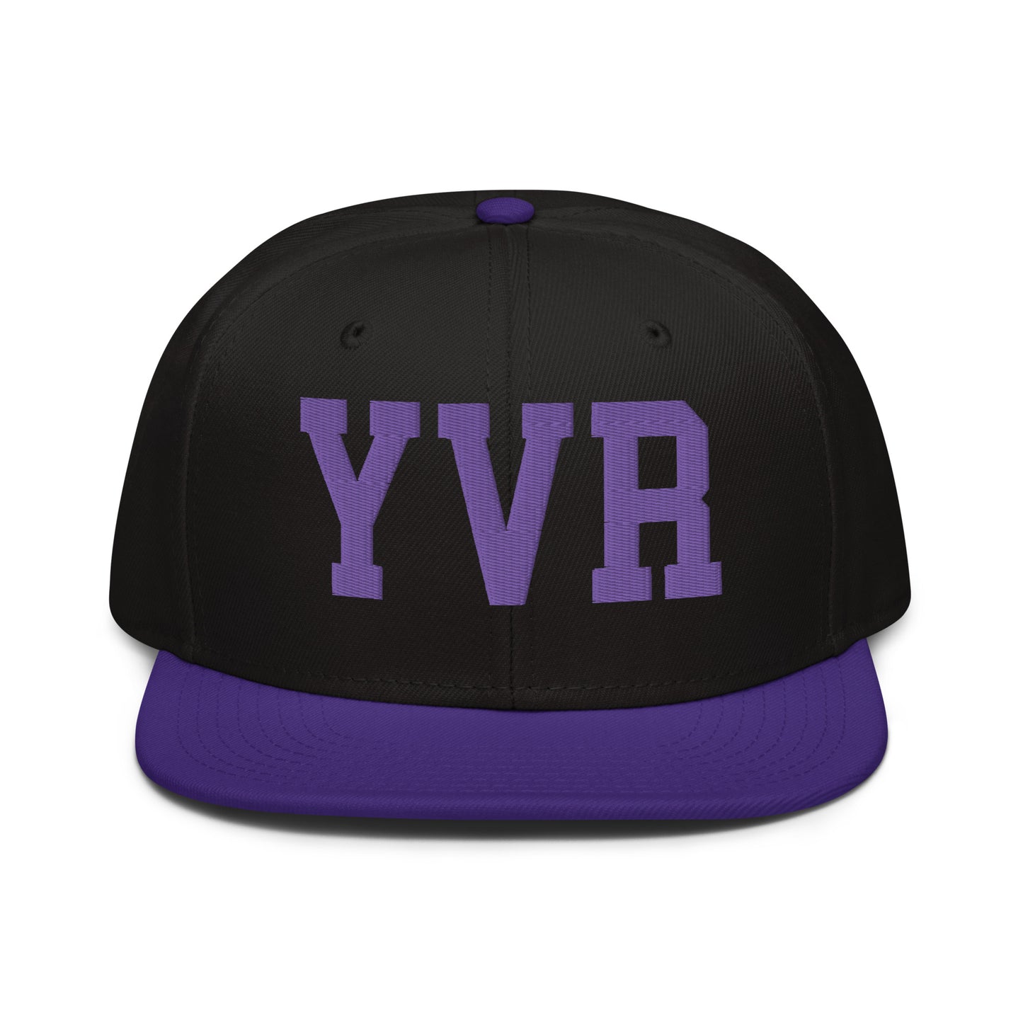 College-Style Wool-Blend Snapback Hat • Purple • YVR Vancouver • YHM Designs - Image 07
