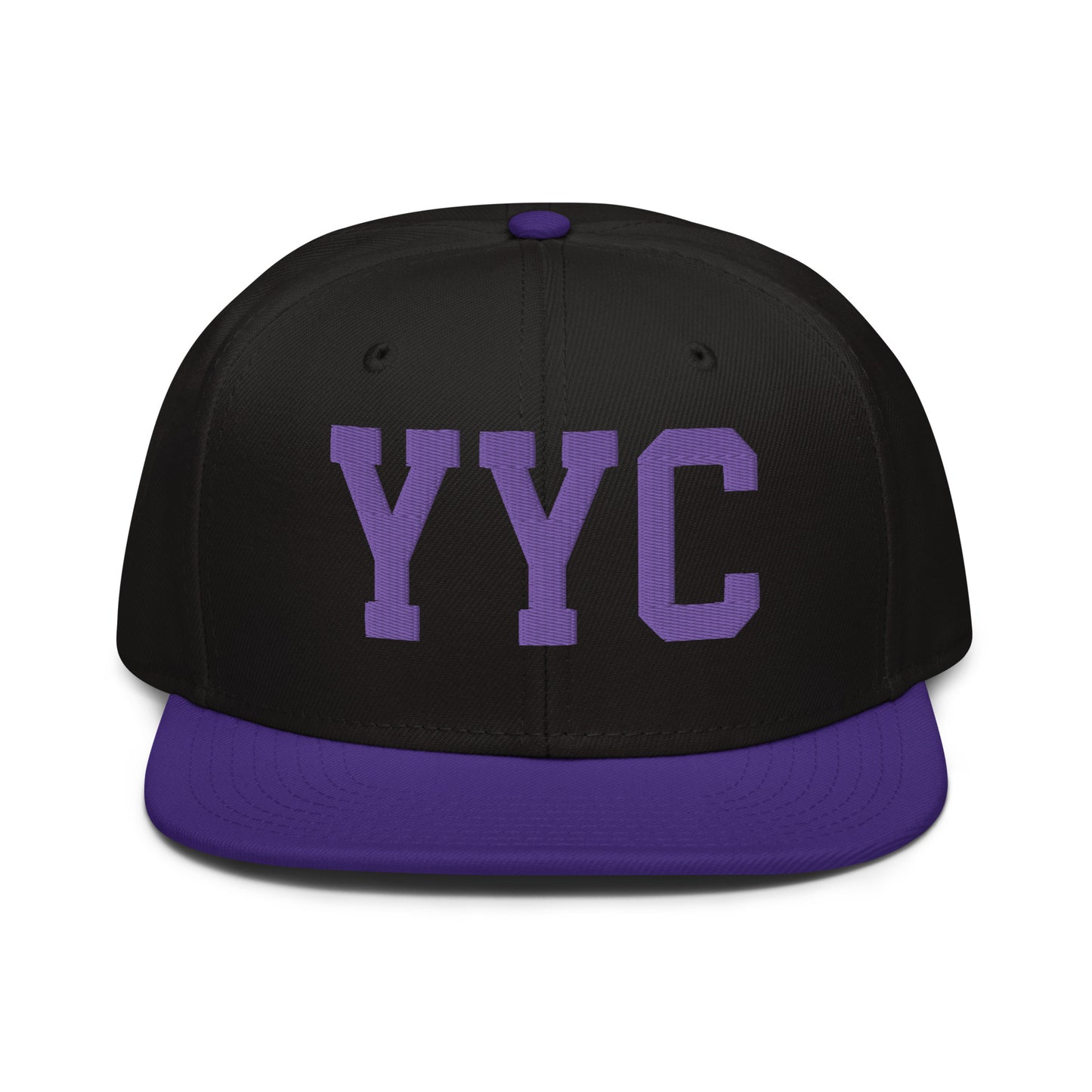 College-Style Wool-Blend Snapback Hat • Purple • YYC Calgary • YHM Designs - Image 07