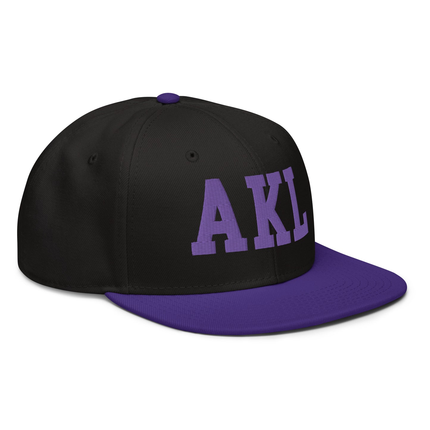 College-Style Wool-Blend Snapback Hat • Purple • AKL Auckland • YHM Designs - Image 10
