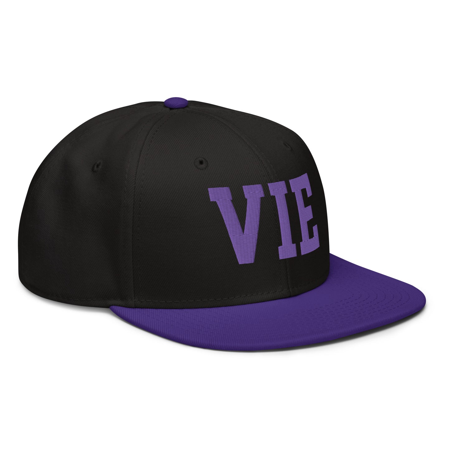 College-Style Wool-Blend Snapback Hat • Purple • VIE Vienna • YHM Designs - Image 10