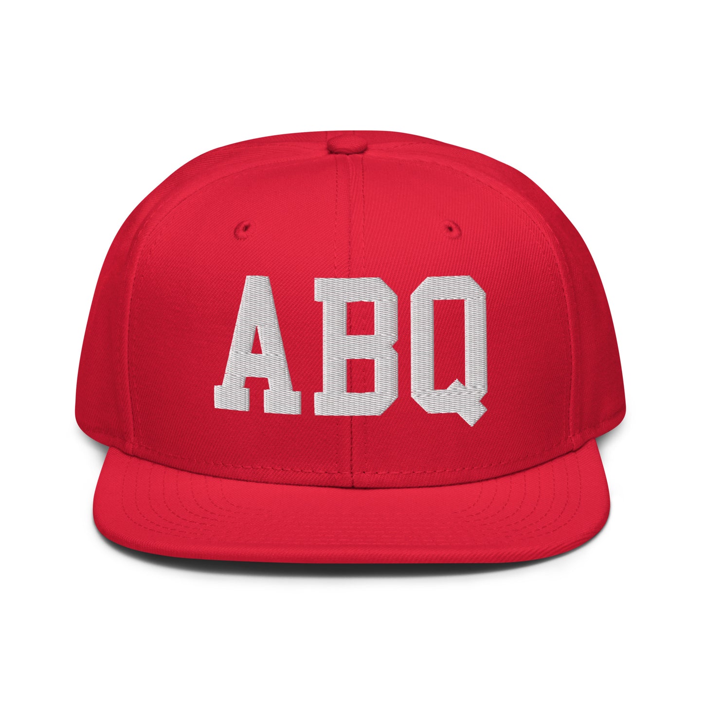 College-Style Wool-Blend Snapback Hat • White • ABQ Albuquerque • YHM Designs - Image 14