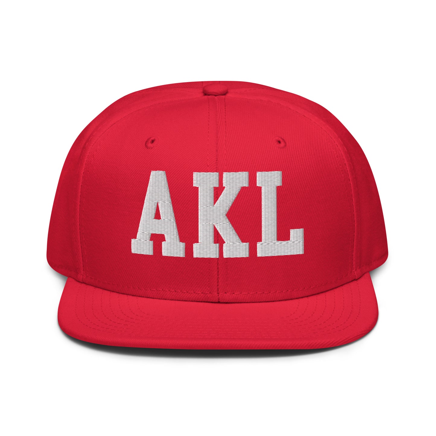 College-Style Wool-Blend Snapback Hat • White • AKL Auckland • YHM Designs - Image 14