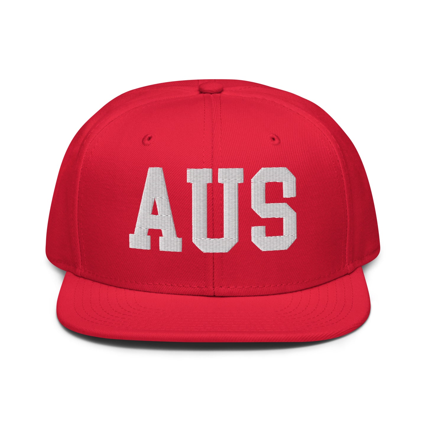 College-Style Wool-Blend Snapback Hat • White • AUS Austin • YHM Designs - Image 14