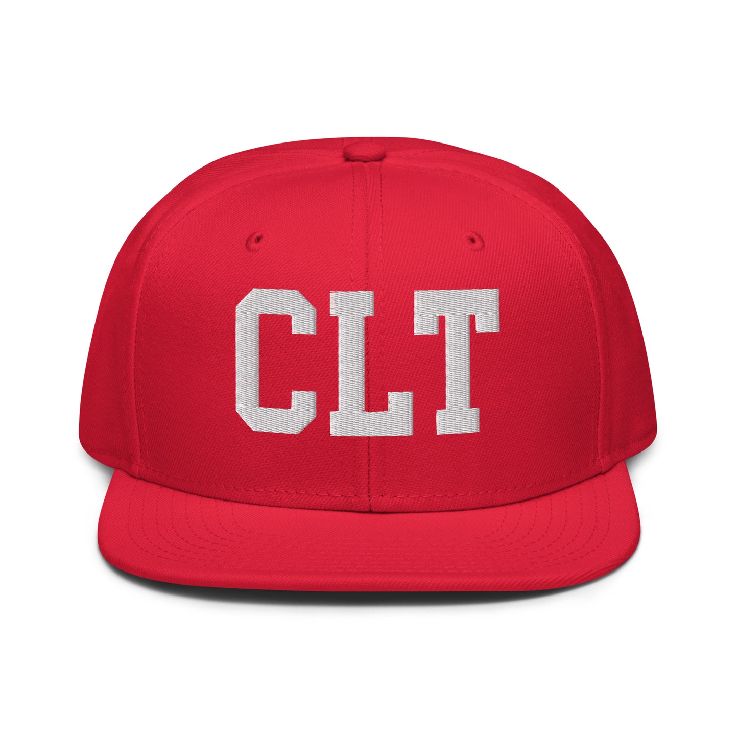 College-Style Wool-Blend Snapback Hat • White • CLT Charlotte • YHM Designs - Image 14