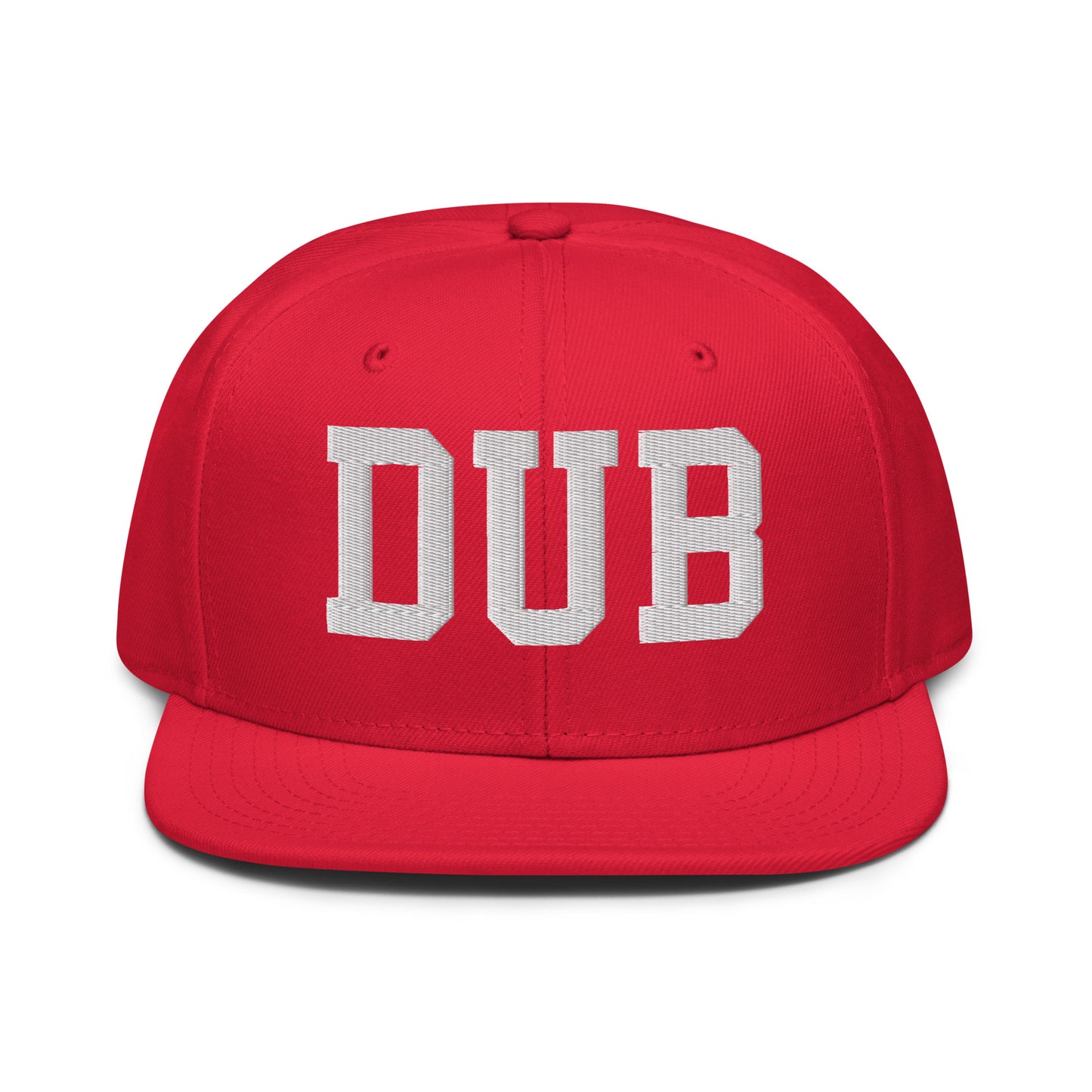 College-Style Wool-Blend Snapback Hat • White • DUB Dublin • YHM Designs - Image 14