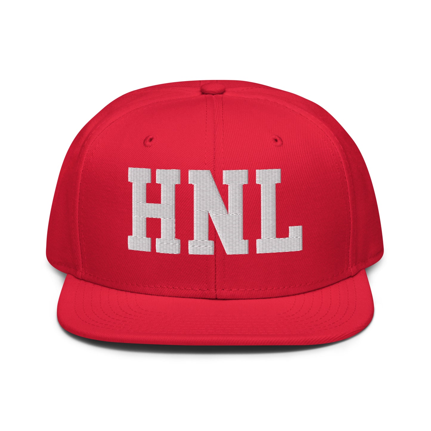 College-Style Wool-Blend Snapback Hat • White • HNL Honolulu • YHM Designs - Image 14