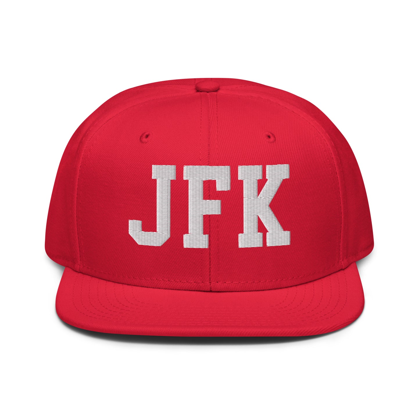 College-Style Wool-Blend Snapback Hat • White • JFK New York City • YHM Designs - Image 14