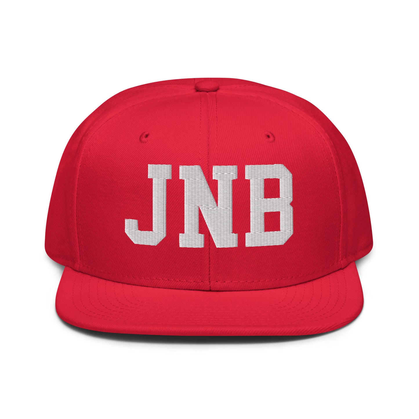College-Style Wool-Blend Snapback Hat • White • JNB Johannesburg • YHM Designs - Image 14