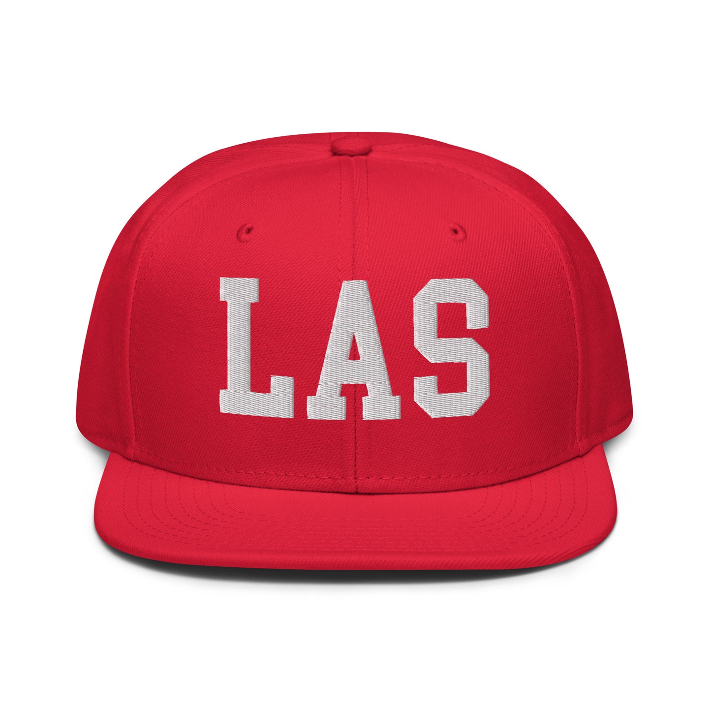 College-Style Wool-Blend Snapback Hat • White • LAS Las Vegas • YHM Designs - Image 14