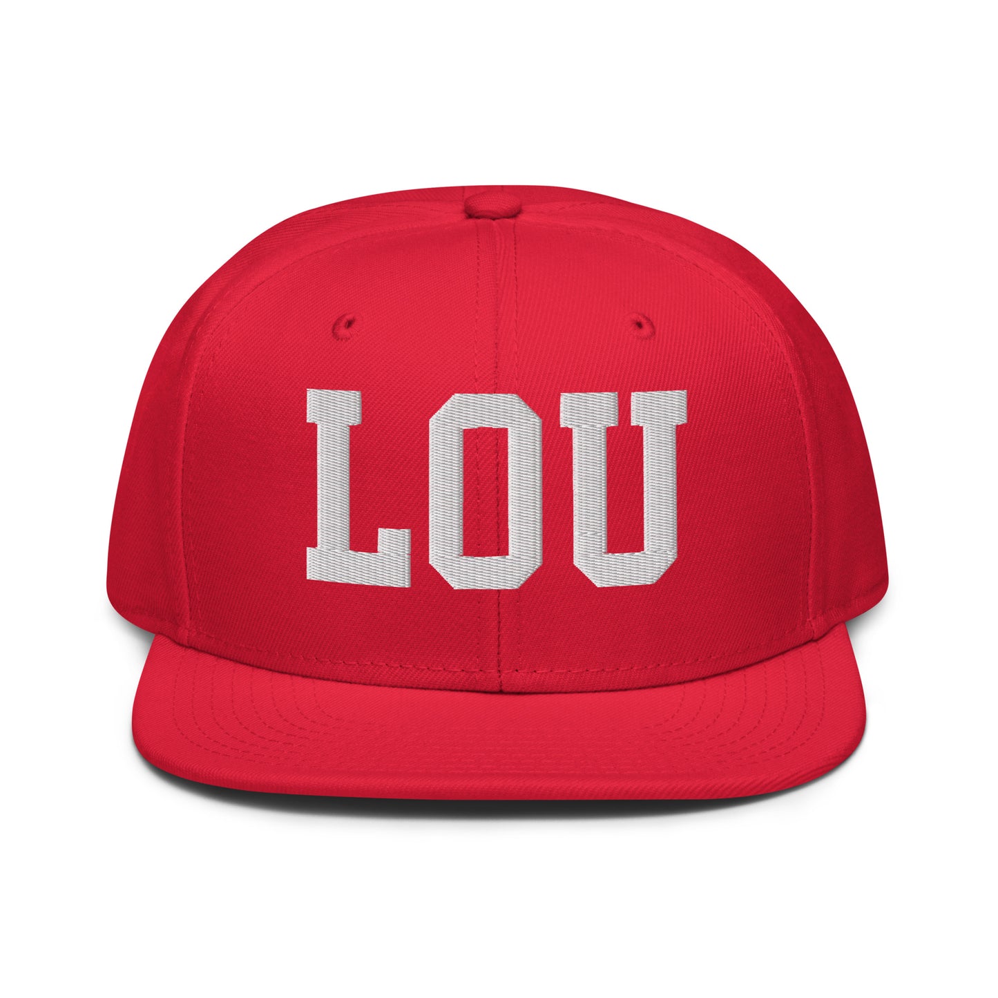 College-Style Wool-Blend Snapback Hat • White • LOU Louisville • YHM Designs - Image 14
