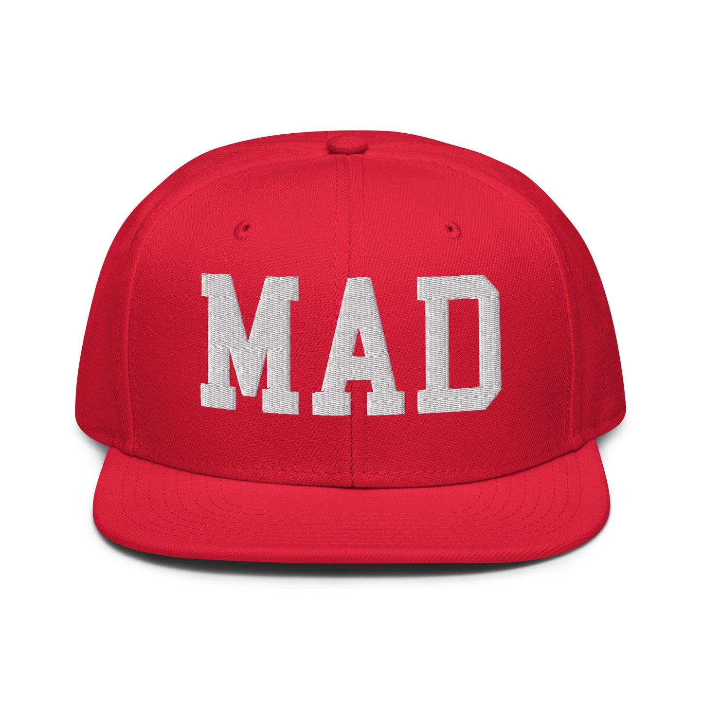College-Style Wool-Blend Snapback Hat • White • MAD Madrid • YHM Designs - Image 14