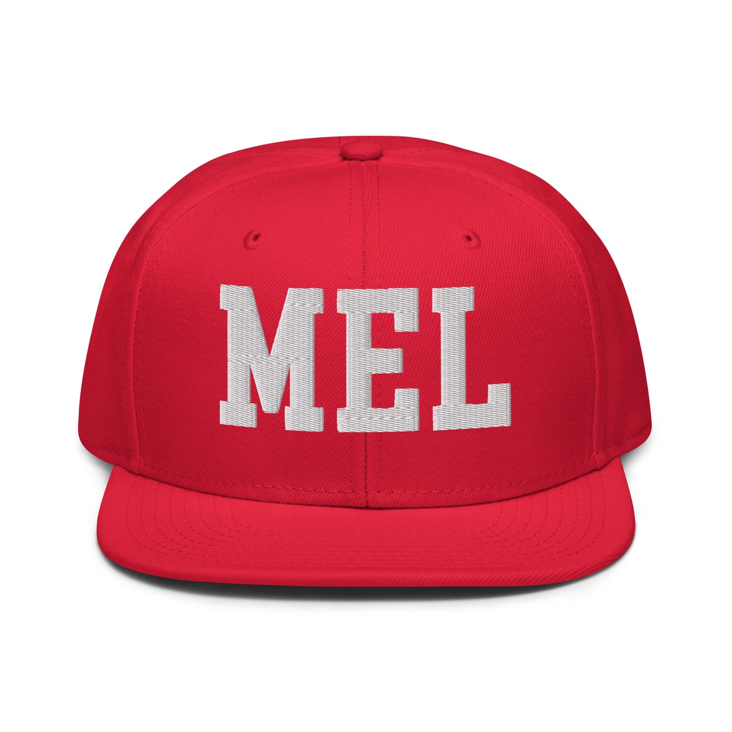 College-Style Wool-Blend Snapback Hat • White • MEL Melbourne • YHM Designs - Image 14