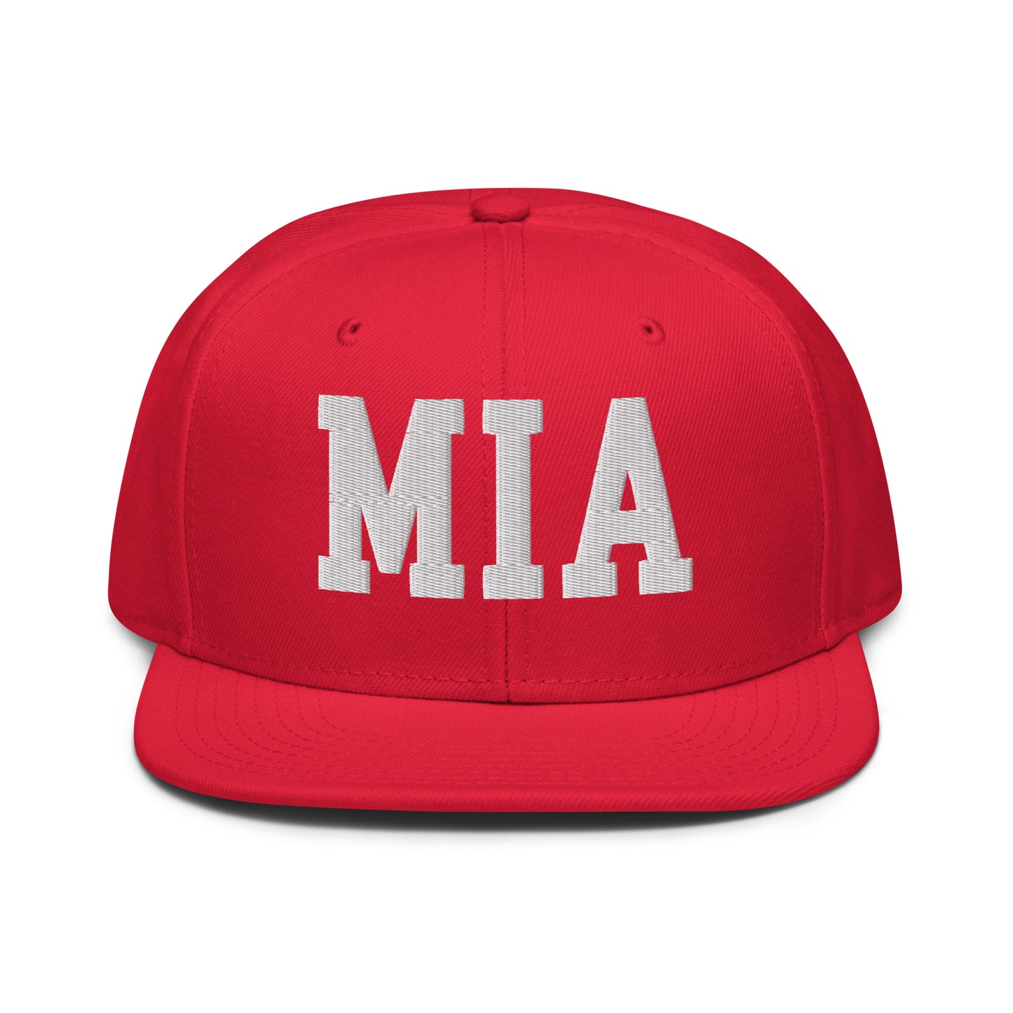 College-Style Wool-Blend Snapback Hat • White • MIA Miami • YHM Designs - Image 14
