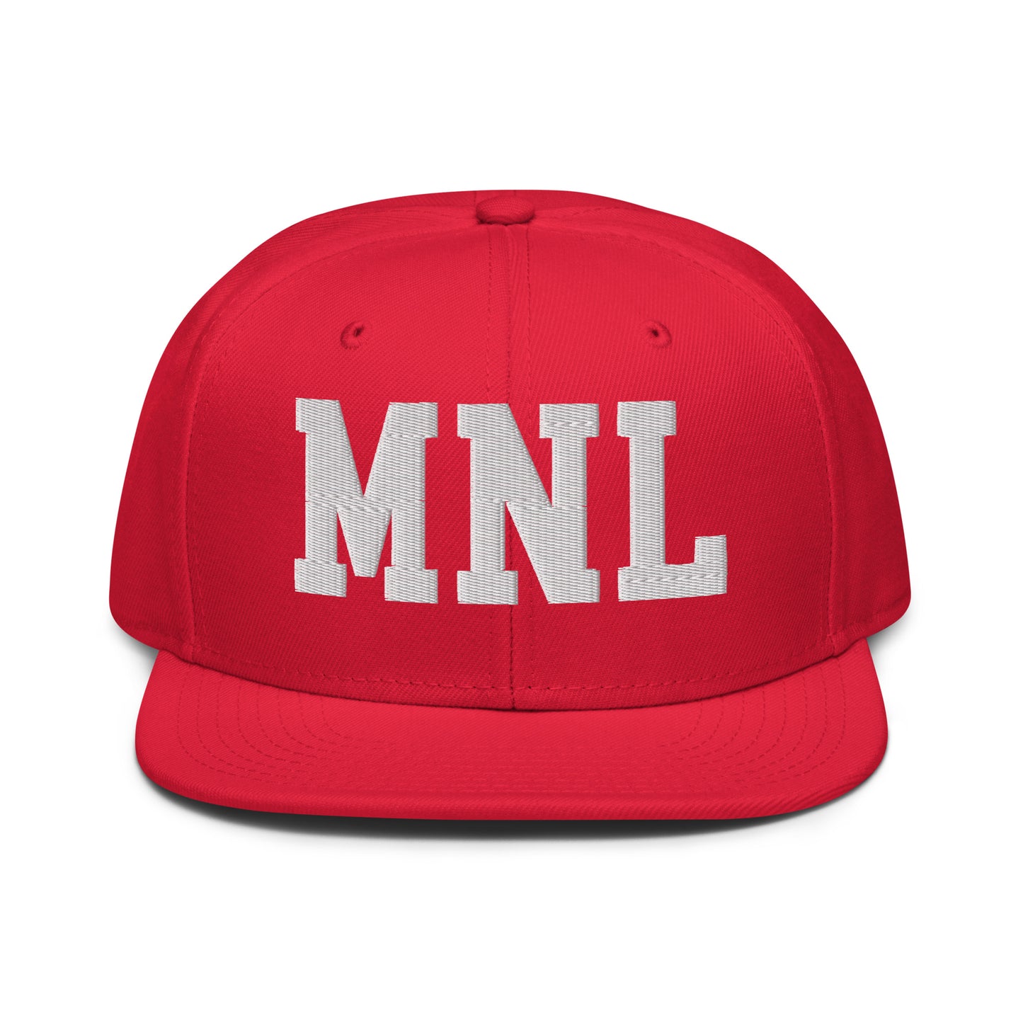 College-Style Wool-Blend Snapback Hat • White • MNL Manila • YHM Designs - Image 14