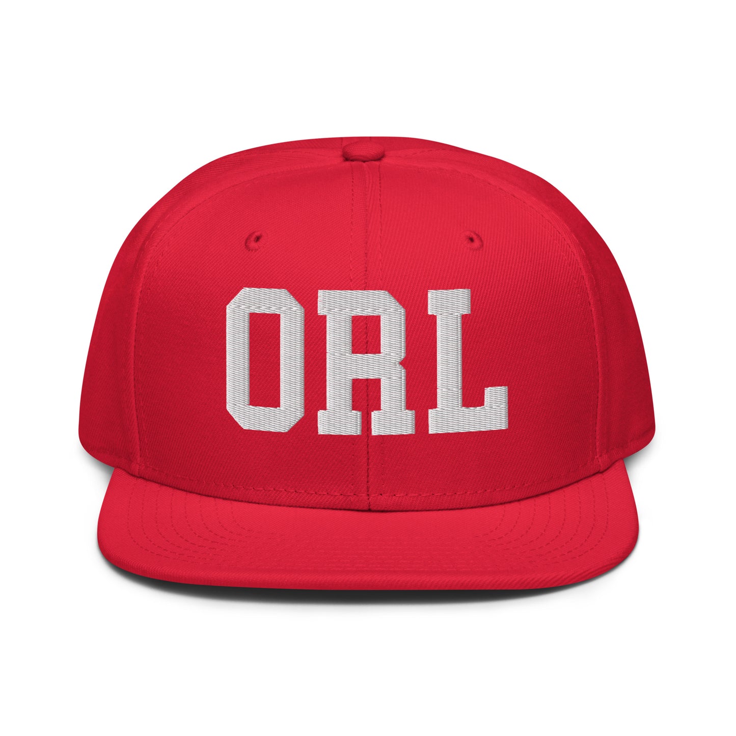 College-Style Wool-Blend Snapback Hat • White • ORL Orlando • YHM Designs - Image 14
