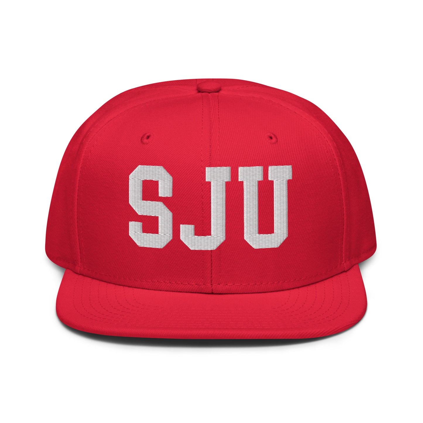 College-Style Wool-Blend Snapback Hat • White • SJU San Juan • YHM Designs - Image 14