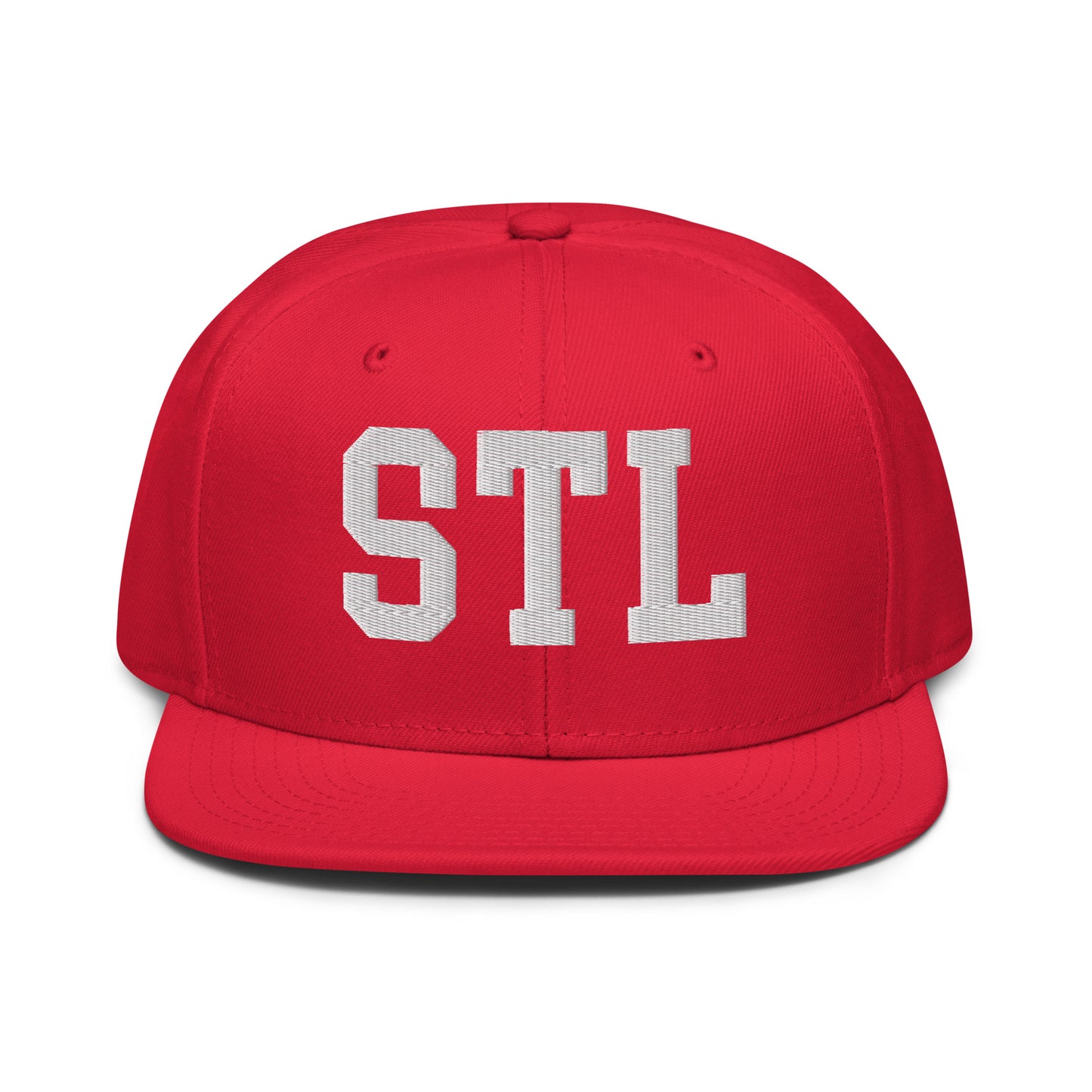 College-Style Wool-Blend Snapback Hat • White • STL St. Louis • YHM Designs - Image 14