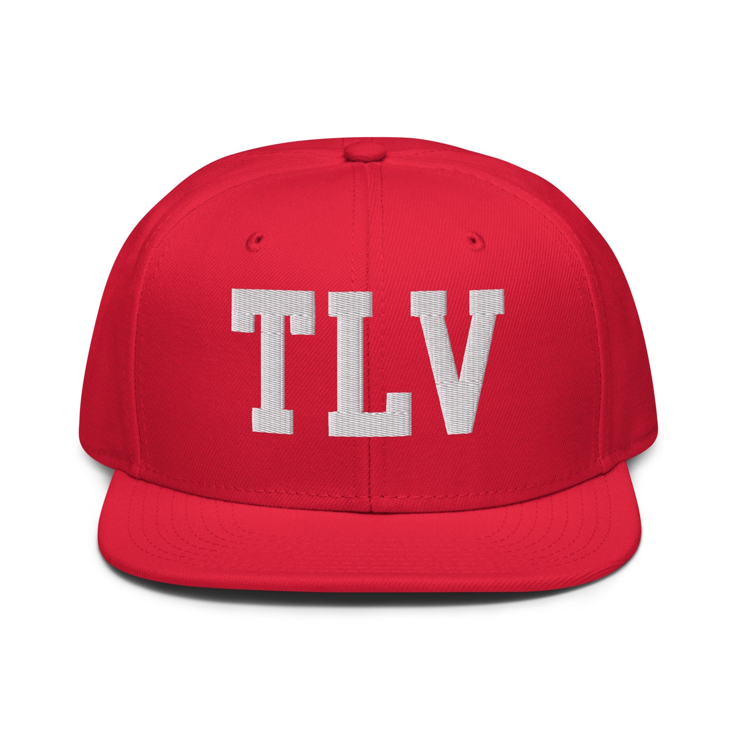 College-Style Wool-Blend Snapback Hat • White • TLV Tel Aviv • YHM Designs - Image 14