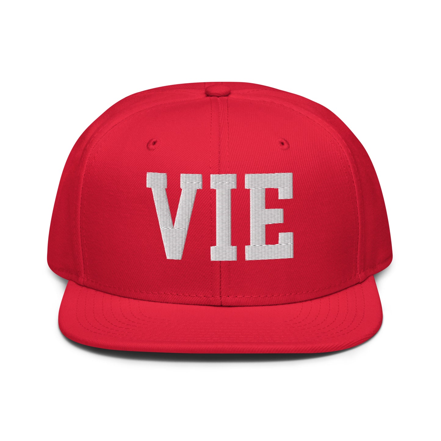 College-Style Wool-Blend Snapback Hat • White • VIE Vienna • YHM Designs - Image 14