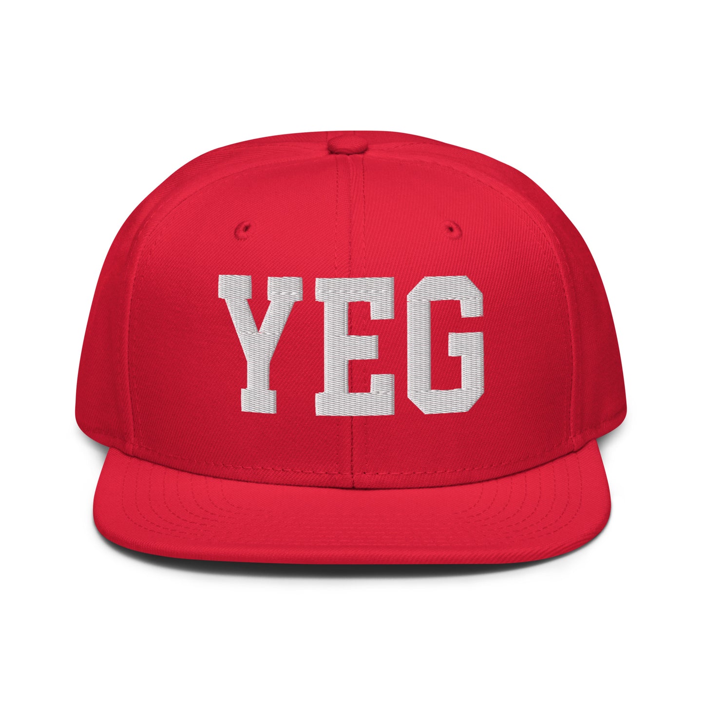 College-Style Wool-Blend Snapback Hat • White • YEG Edmonton • YHM Designs - Image 14