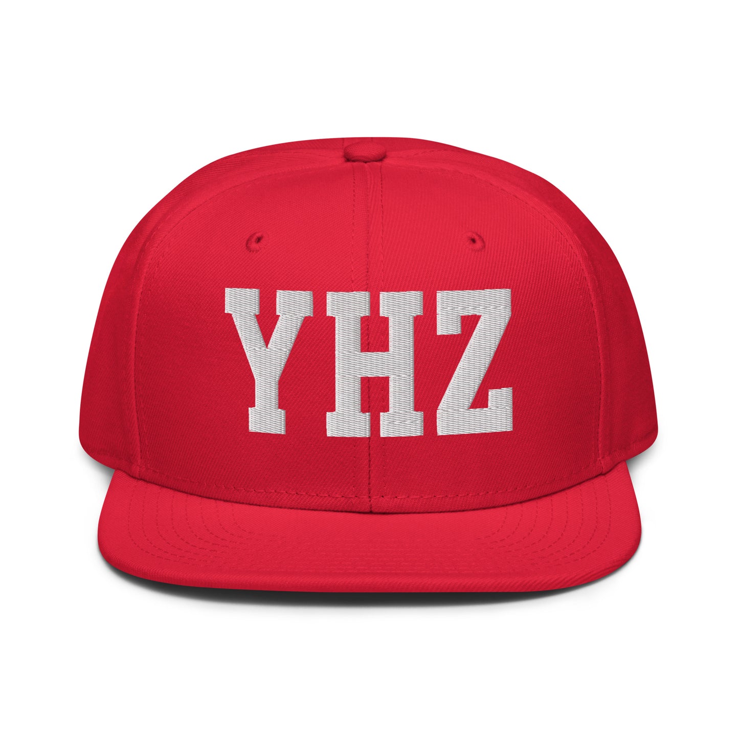 College-Style Wool-Blend Snapback Hat • White • YHZ Halifax • YHM Designs - Image 14