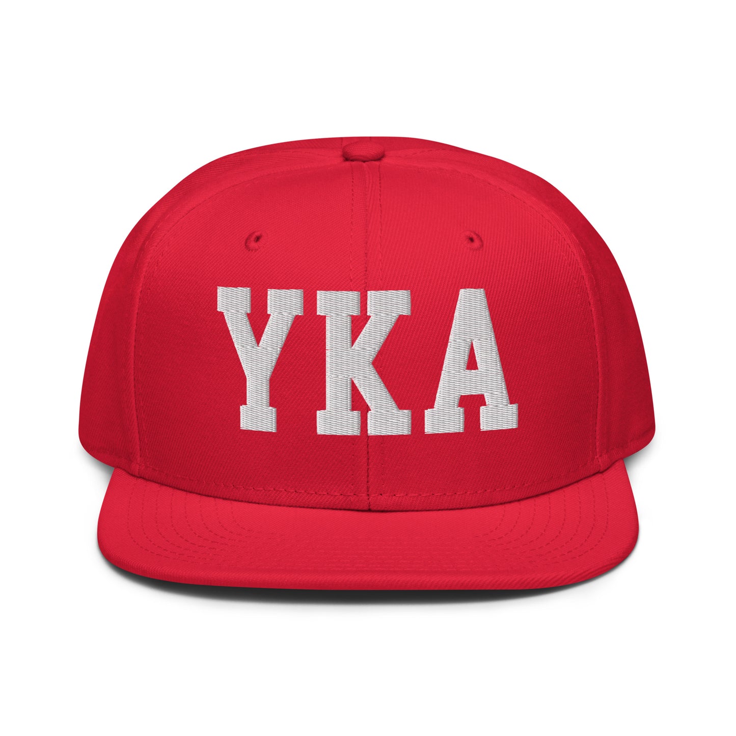 College-Style Wool-Blend Snapback Hat • White • YKA Kamloops • YHM Designs - Image 14