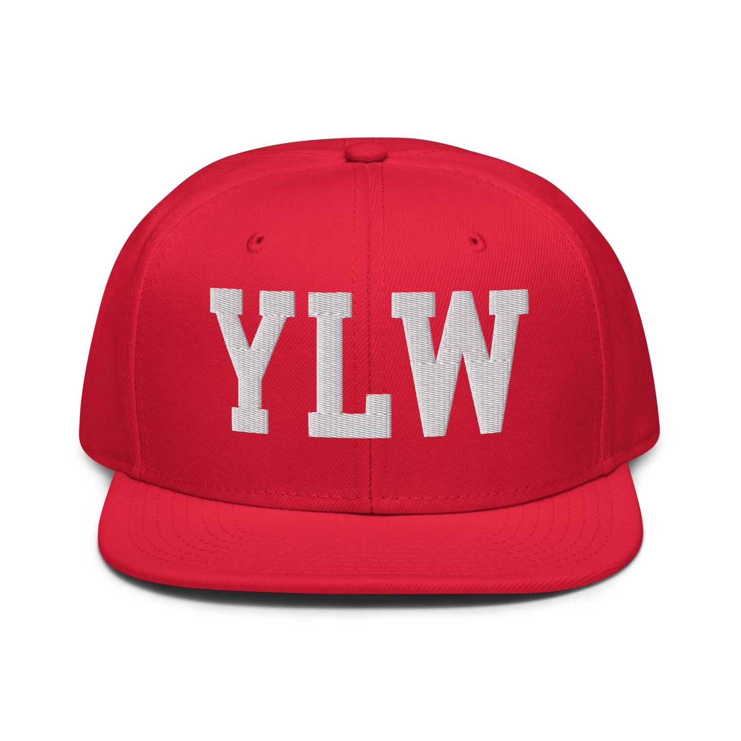 College-Style Wool-Blend Snapback Hat • White • YLW Kelowna • YHM Designs - Image 14