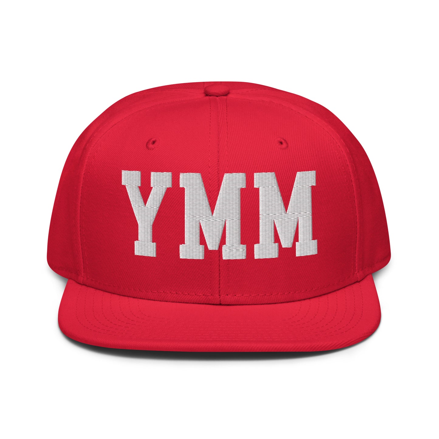 College-Style Wool-Blend Snapback Hat • White • YMM Fort McMurray • YHM Designs - Image 14