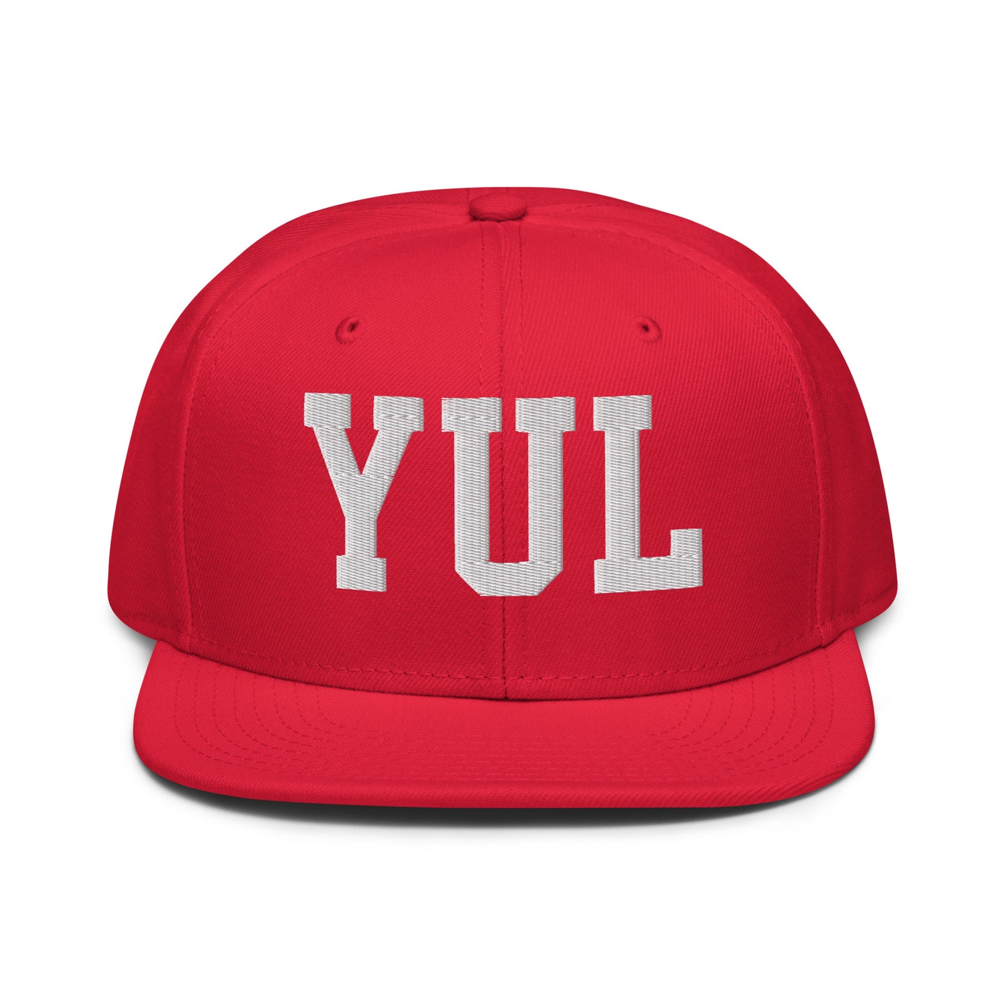 College-Style Wool-Blend Snapback Hat • White • YUL Montreal • YHM Designs - Image 14