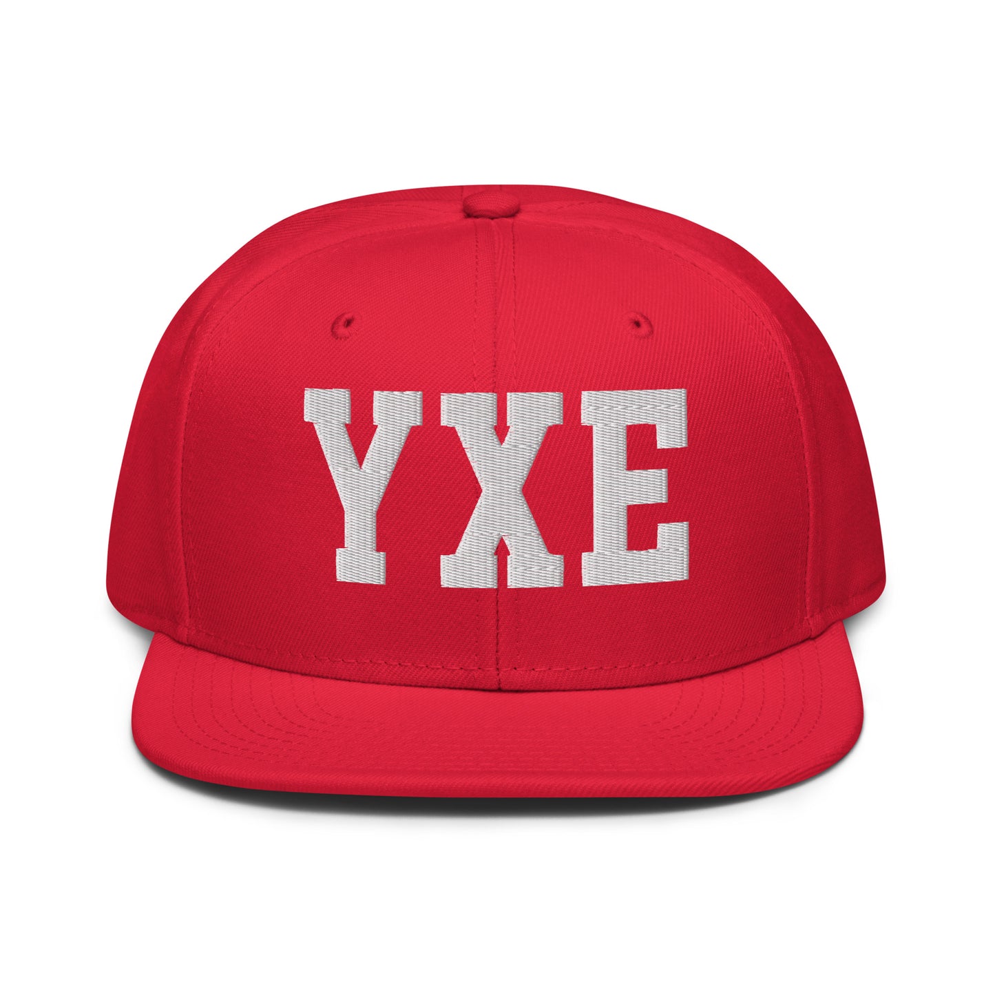 College-Style Wool-Blend Snapback Hat • White • YXE Saskatoon • YHM Designs - Image 14