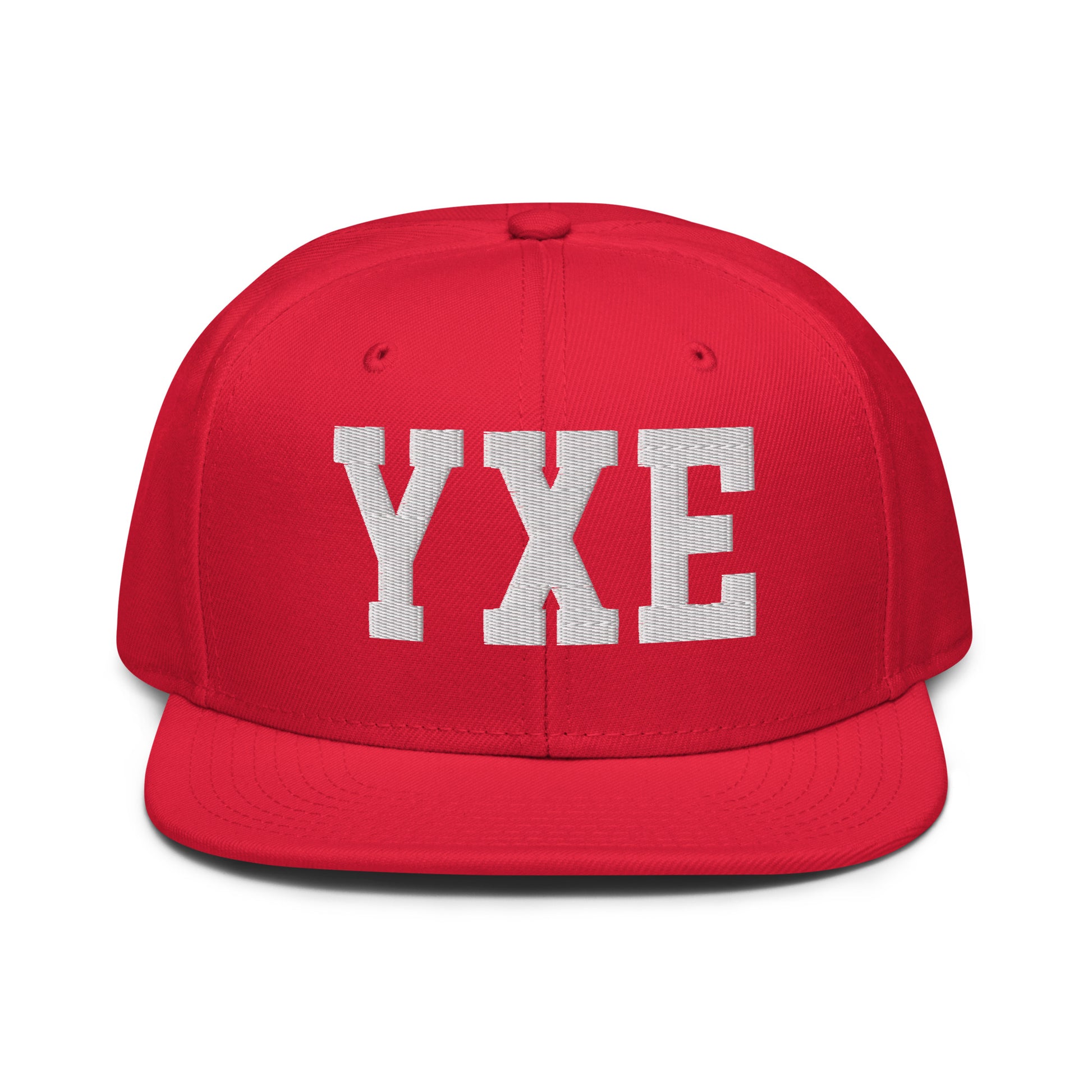 College-Style Wool-Blend Snapback Hat • White • YXE Saskatoon • YHM Designs - Image 14