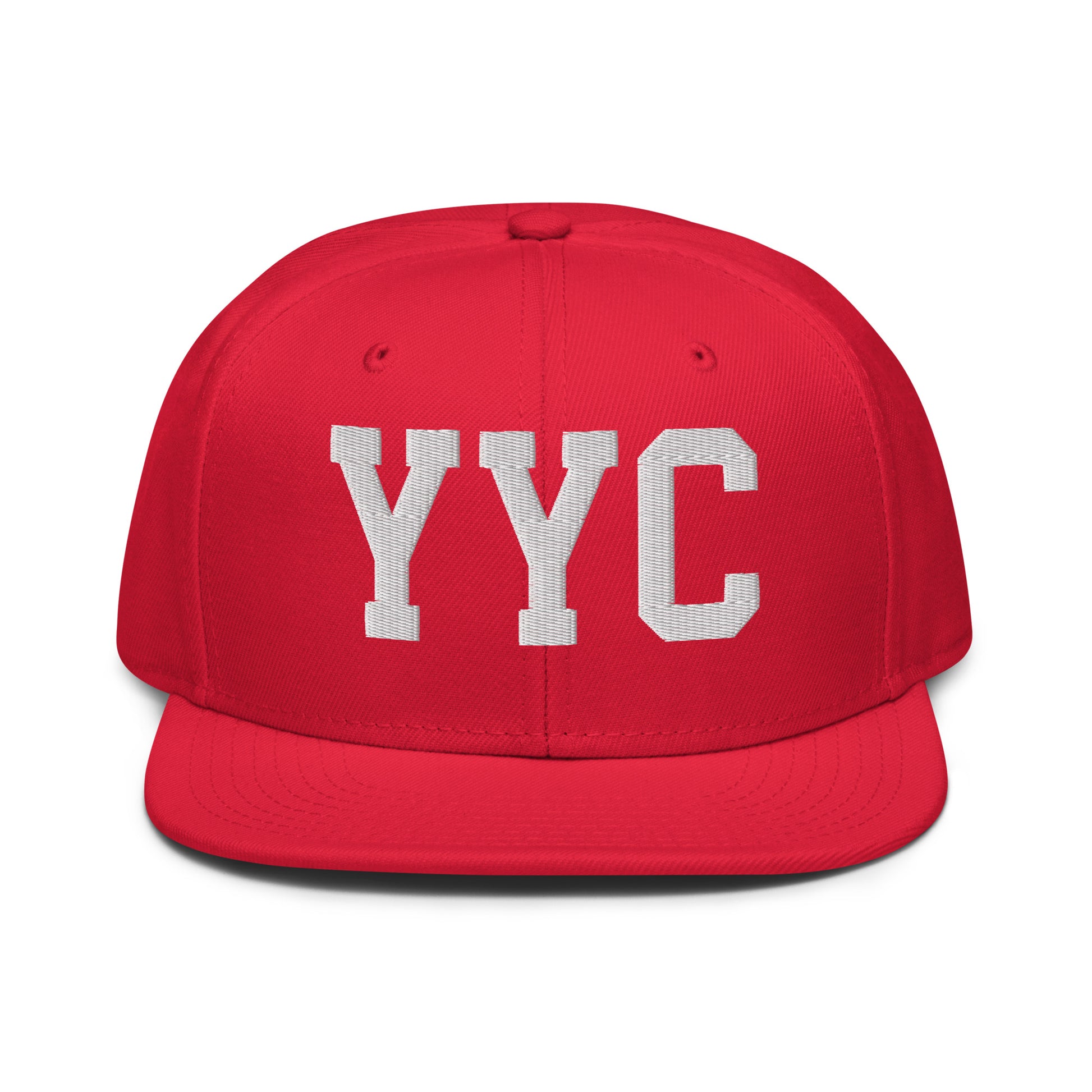 College-Style Wool-Blend Snapback Hat • White • YYC Calgary • YHM Designs - Image 14