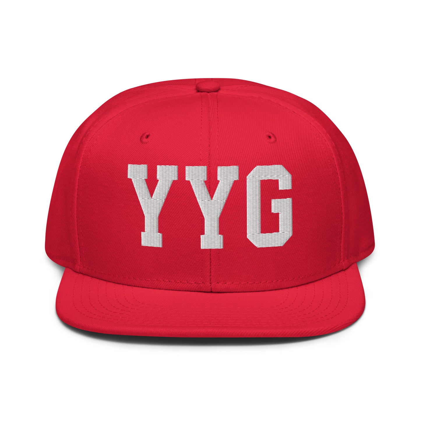 College-Style Wool-Blend Snapback Hat • White • YYG Charlottetown • YHM Designs - Image 14