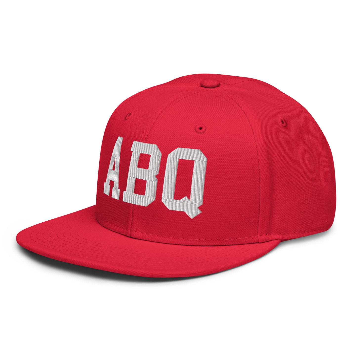 College-Style Wool-Blend Snapback Hat • White • ABQ Albuquerque • YHM Designs - Image 16